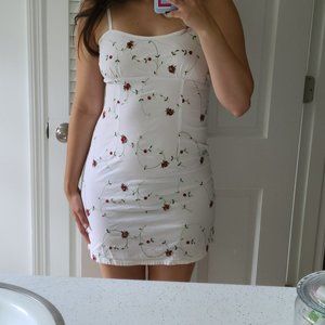 Vintage 90's Strappy Embroidered Mini Sundress